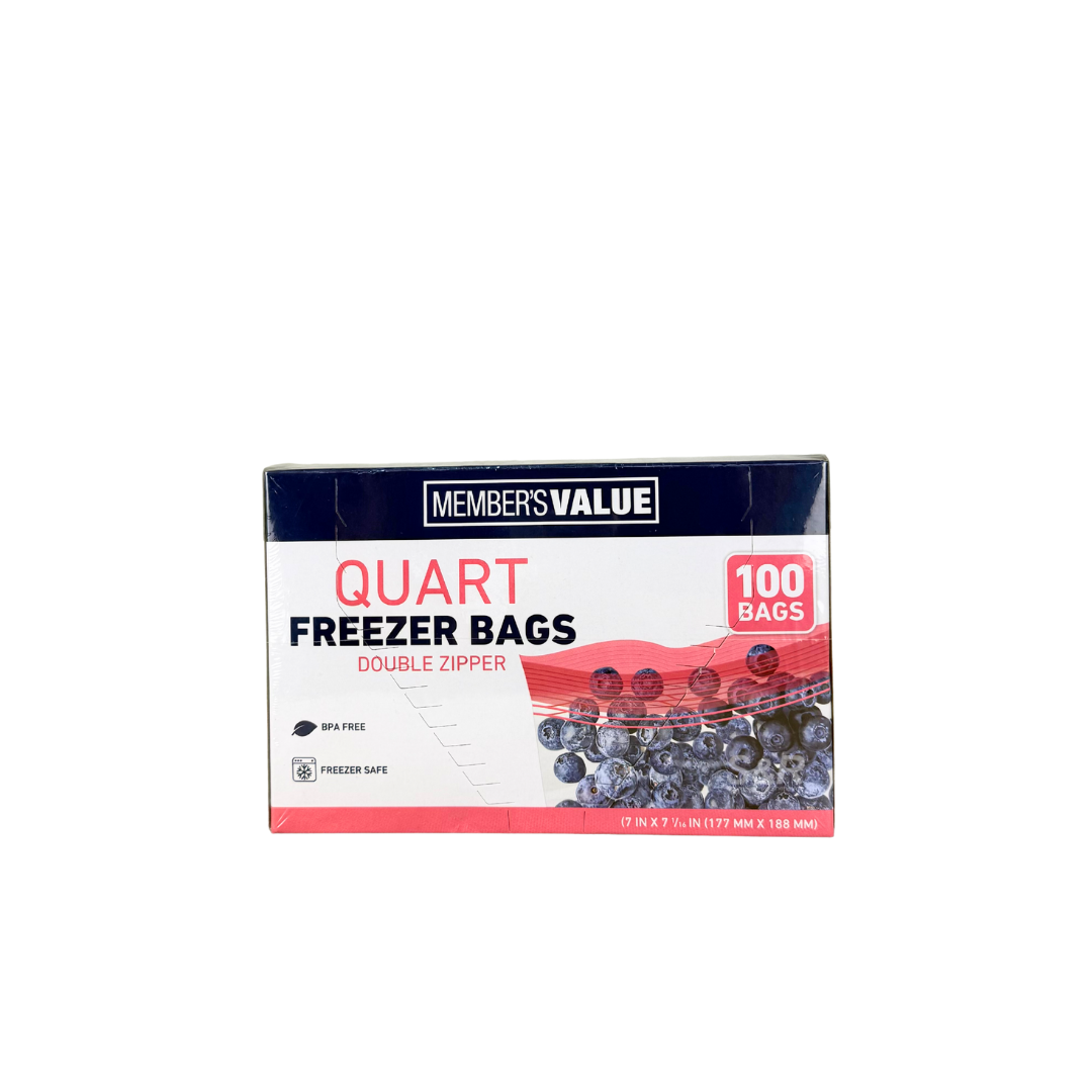 Member's Value Quart Freezer Bags 100s Member's Value Quart Freezer Bags 100s